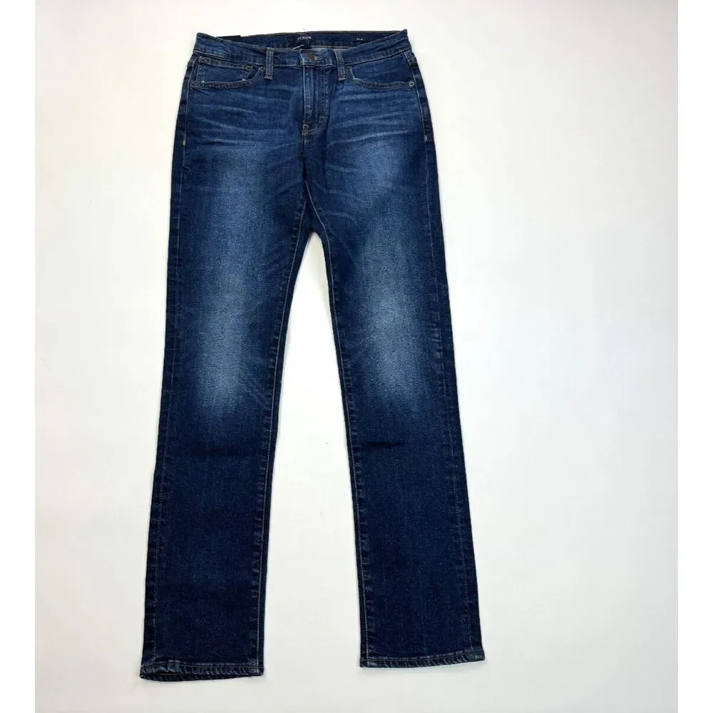 J Crew Flex Slim-fit Jean Mens 30x32 NWT Stretch Cotton‎ 5-Pockets Flat front